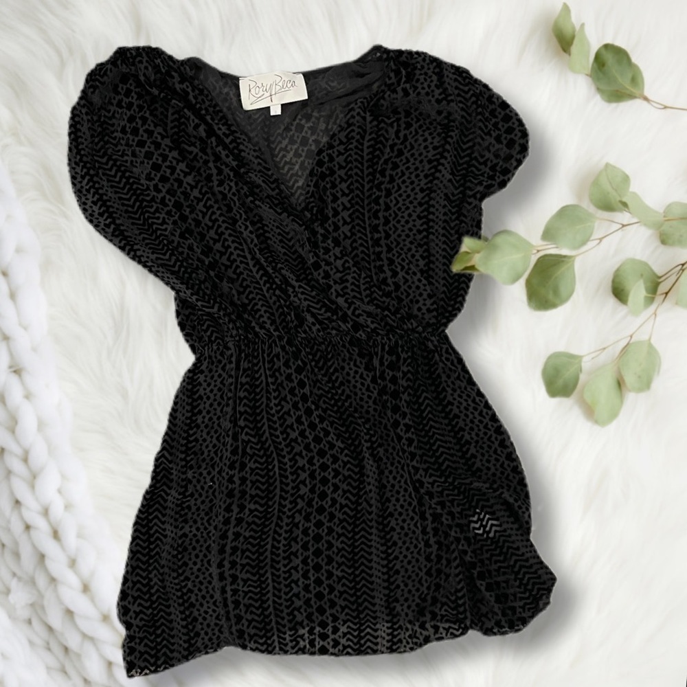 Rory Beca Silk & Velvet Mini Dress